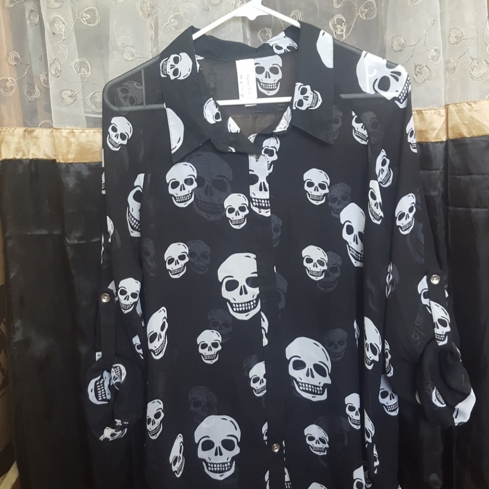 Black chiffon blouse